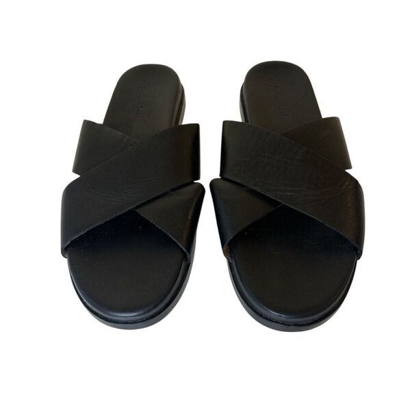 MADEWELL Black Crisscross Slide Sandals - Picture 5 of 10